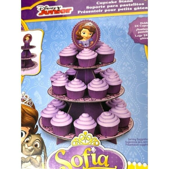 Disney Sofia the First cupcake tower with cupcake liners - Picture 7 of 8